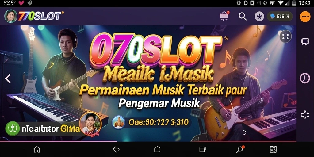 Tampilan menarik gameplay 070SLOT dengan berbagai pilihan lagu.