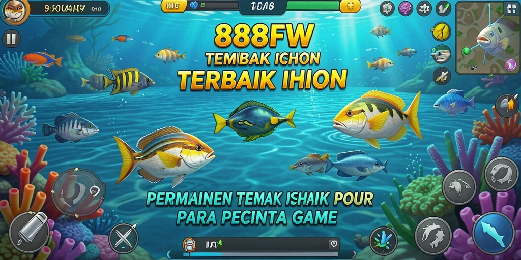 Screenshot gameplay 888FW menampilkan aksi menembak ikan yang seru.