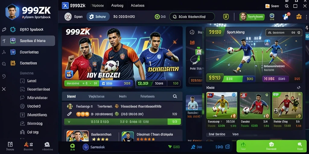 Tampilan gameplay aplikas Sportsbook 999ZK yang menarik dan interaktif.