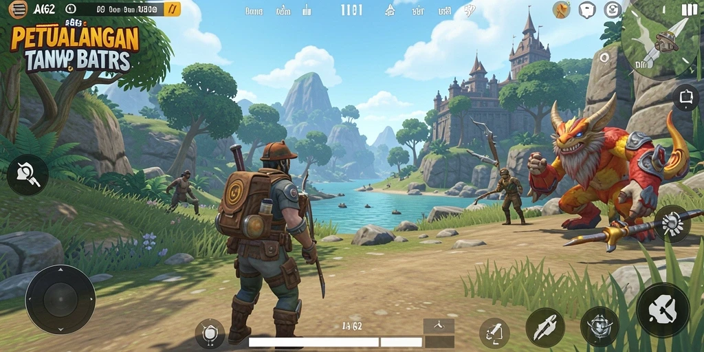 Gameplay AA62 menampilkan kebebasan eksplorasi di dunia terbuka.