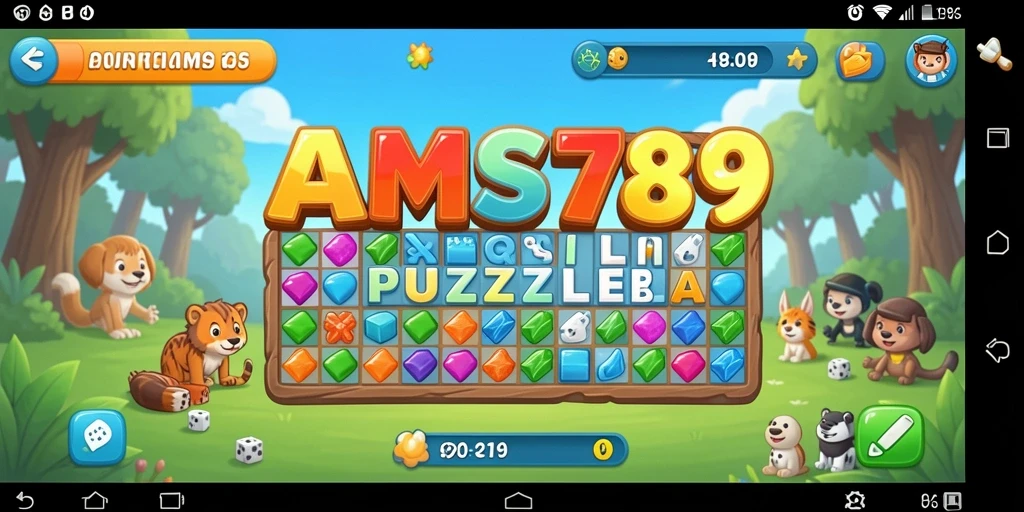 Screenshot gameplay <strong>AMS789</strong> menampilkan teka-teki yang menantang dan grafis yang menarik.