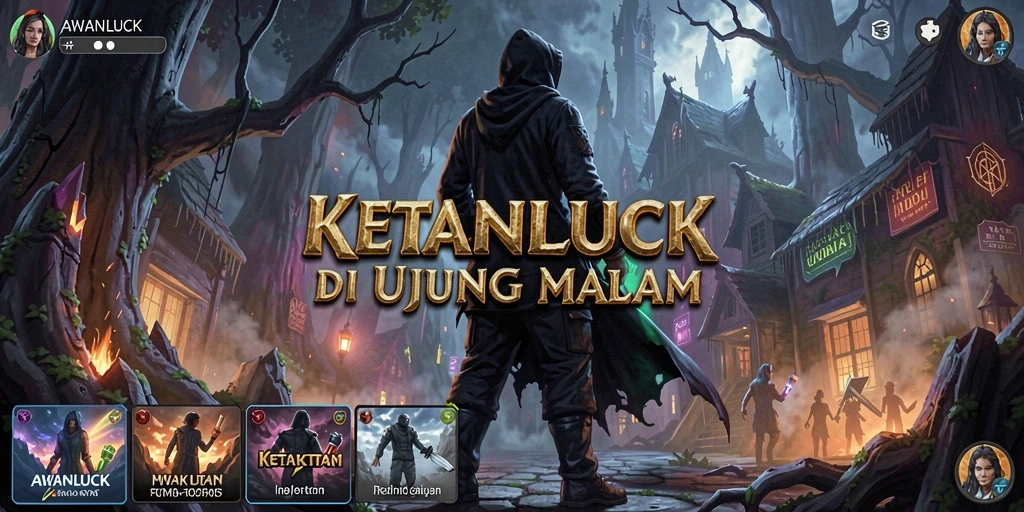 Tampilan gameplay menegangkan dari AWANLUCK yang penuh dengan elemen Horror.