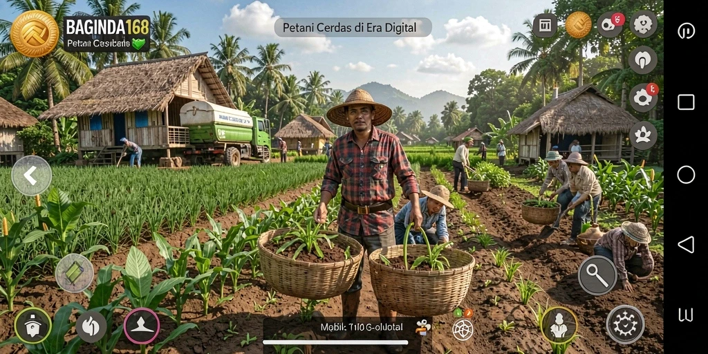 Screenshot gameplay BAGINDA168 dengan visual pertanian yang menarik.
