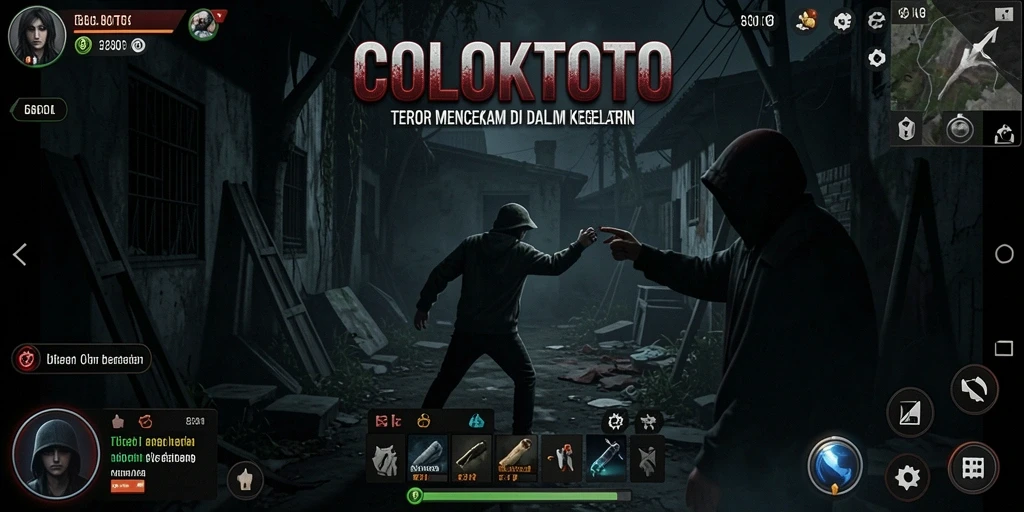 Tampilan gameplay menyeramkan dari COLOKTOTO yang mencekam.