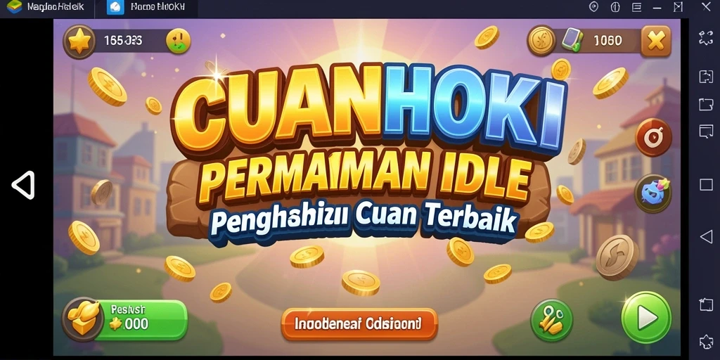 Tampilan gameplay CUANHOKI dengan berbagai usaha yang berkembang.