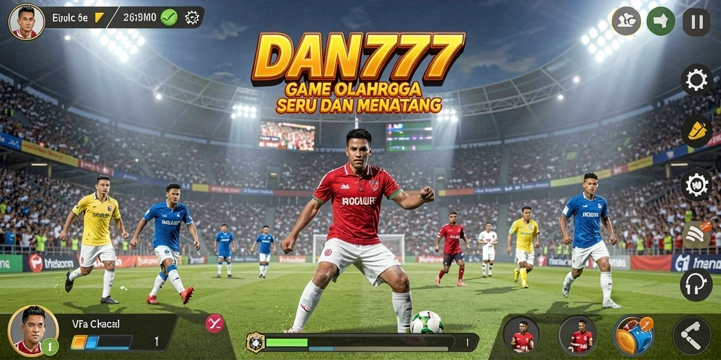 Tampilan gameplay seru di aplikasi DAN777 yang menampilkan berbagai cabang olahraga.