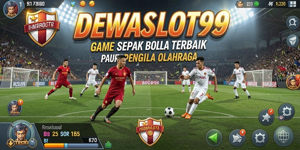 Tampilan gameplay DEWASLOT99 yang menegangkan saat mempertandingkan tim sepak bola.