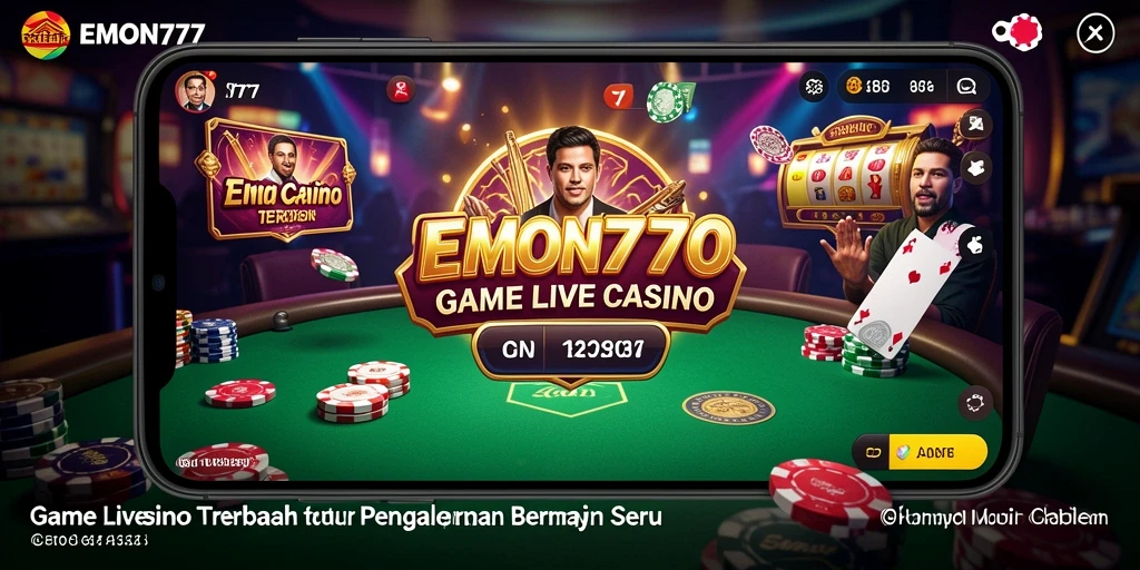 Tampilan permainan Live Casino yang memukau di EMON777.