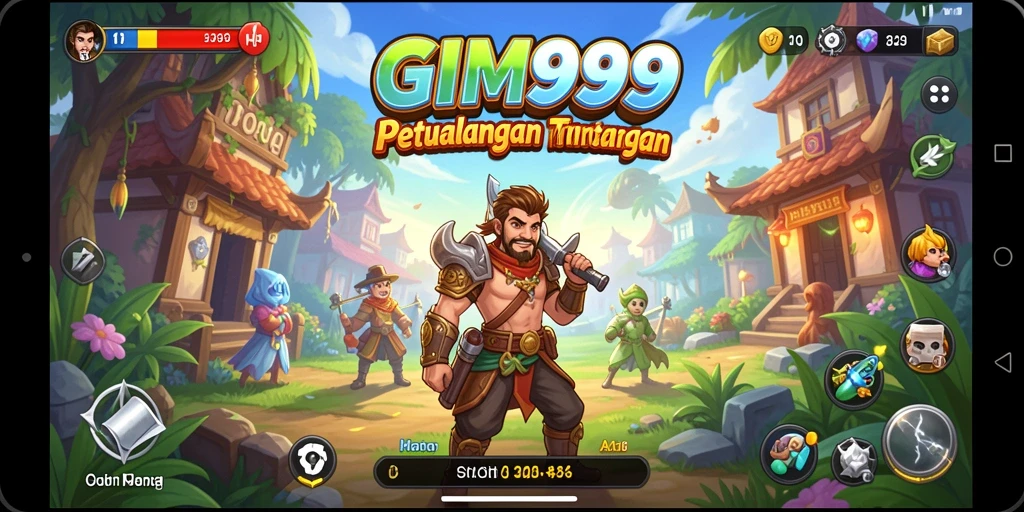 Tampilan gameplay GIM999 dengan aksi arcade yang seru.