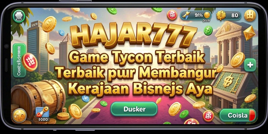 Tampilan gameplay <strong>HAJAR777</strong> menampilkan rincian manajemen bisnis yang intens.