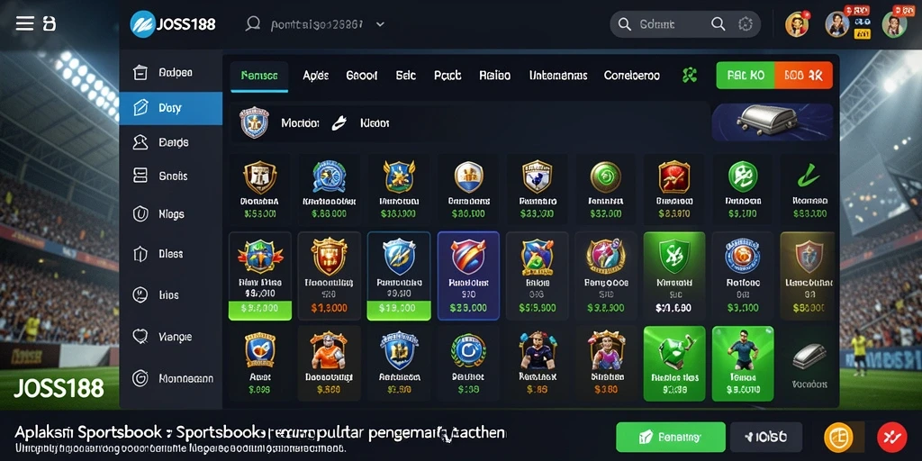 Tampilan gameplay Sportsbook JOSS188 yang menarik dan responsif.