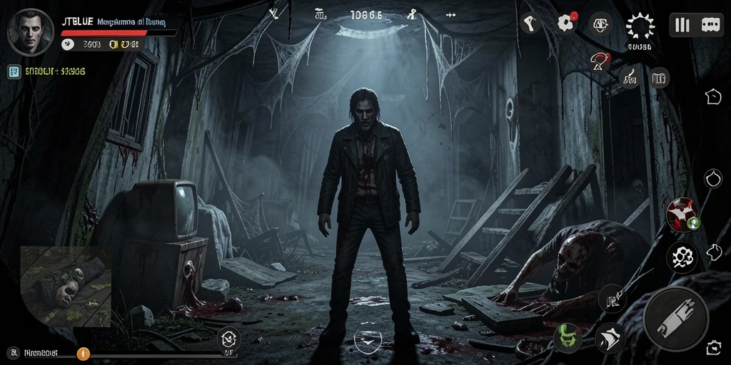 Screenshot gameplay menampilkan suasana mencekam JTBLUE.