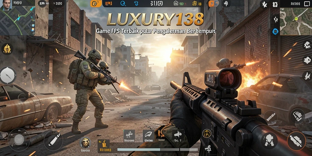 Gameplay seru dan mendebarkan di LUXURY138 FPS.