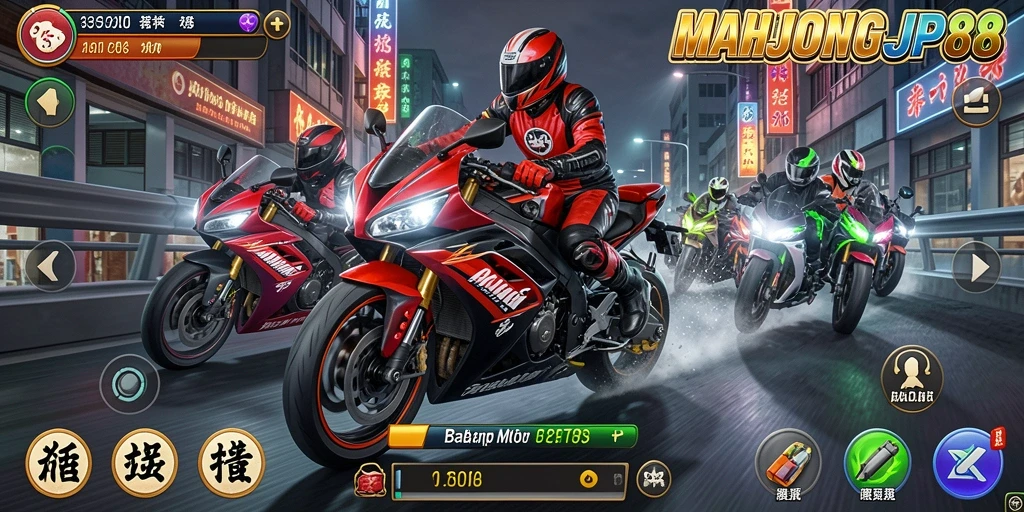 Gameplay seru balapan motor di MAHJONGJP88.