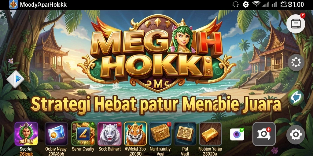 Gameplay menantang MEGAHOKI dengan strategi mendalam.