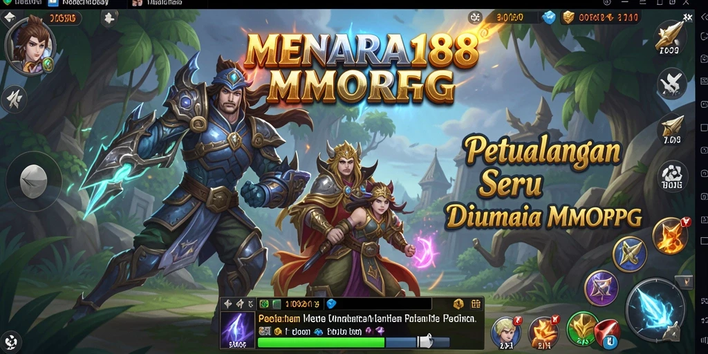 Screenshot menampilkan pertempuran epik dalam MENARA188.