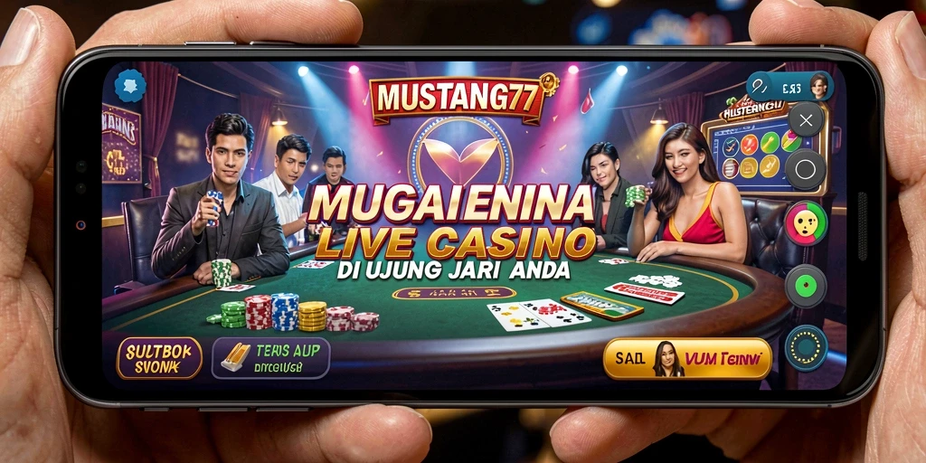 Tampilan gameplay Live Casino MUSTANG77 yang menarik dan interaktif.