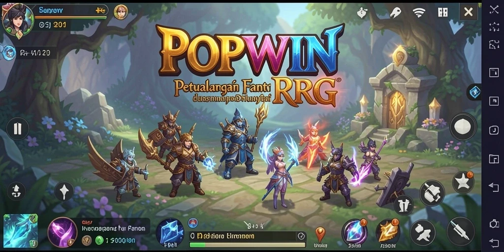 Tampilan gameplay RPG yang mendebarkan di POPWIN.