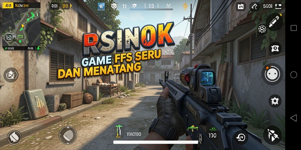 Tampilan gameplay RSNOK dengan aksi tembak-menembak intens.