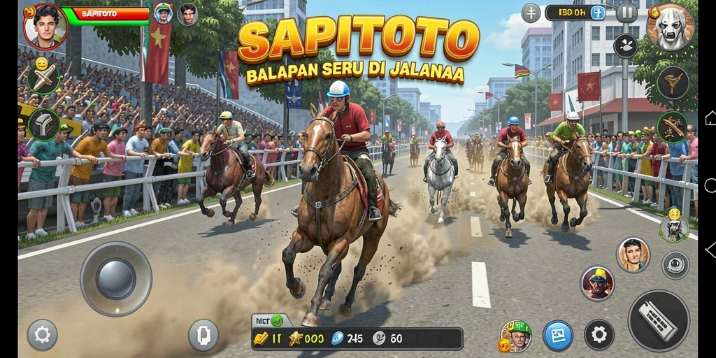 Tangkapan layar SAPITOTO menunjukkan balapan penuh aksi di jalanan.