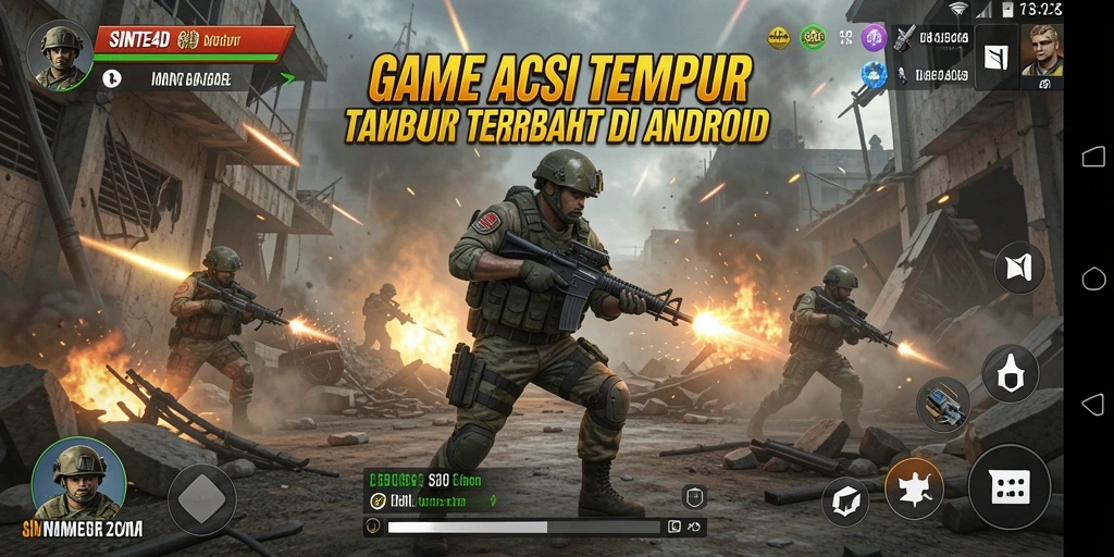 Tampilan screenshot SINTE4D dengan aksi tempur yang mendebarkan.
