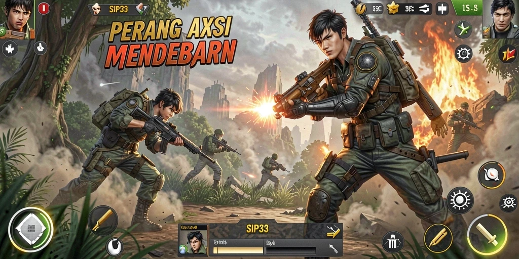 Tampilan aksi seru dari gameplay SIP33 yang memukau.