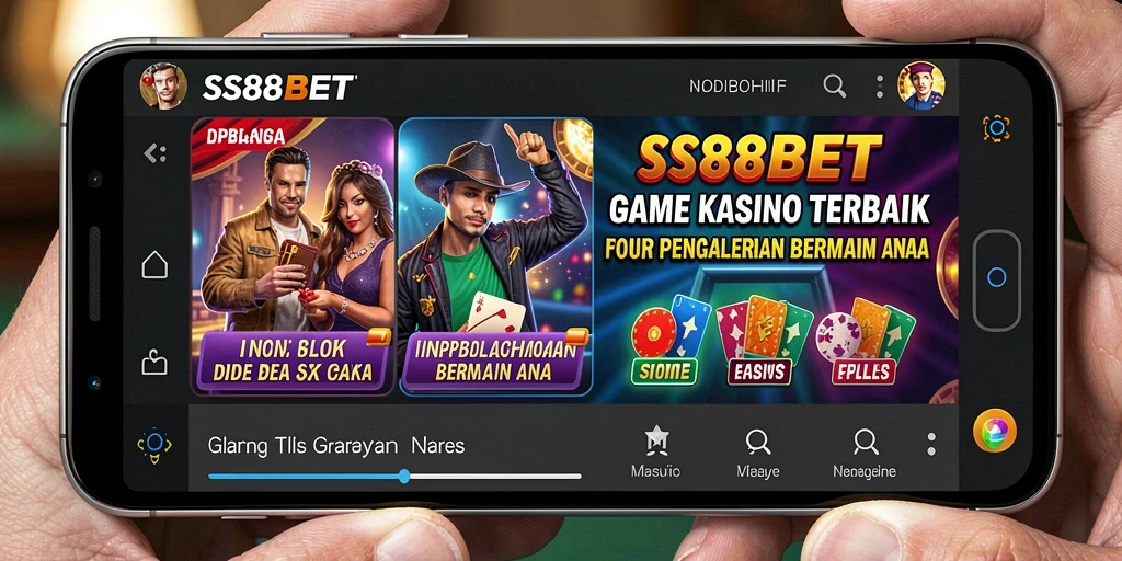 Screenshot utama SS88BET menampilkan gameplay Kasino yang mendebarkan.