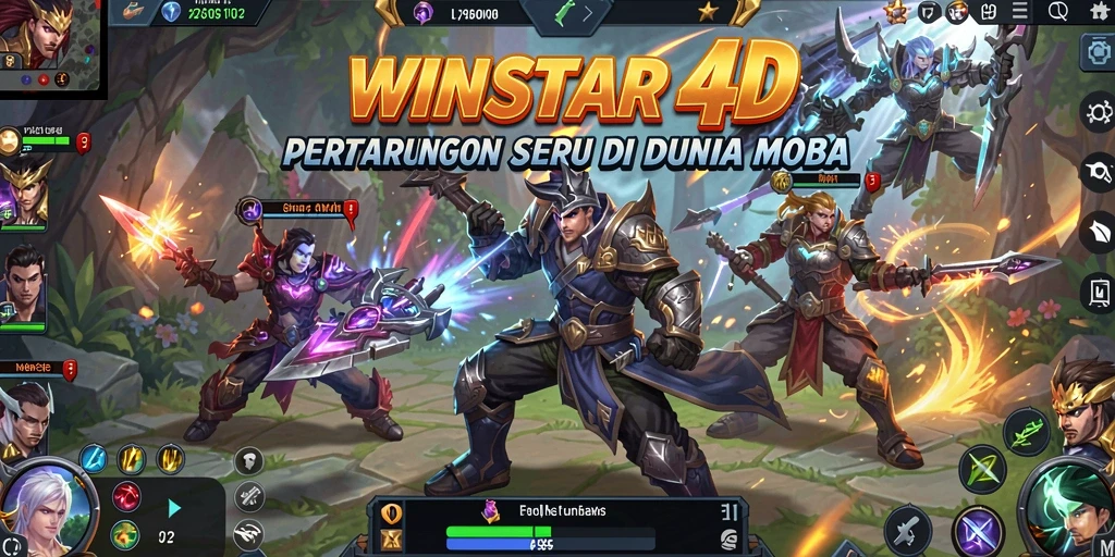 Tampilan luar biasa dari gameplay MOBA WINSTAR4D.