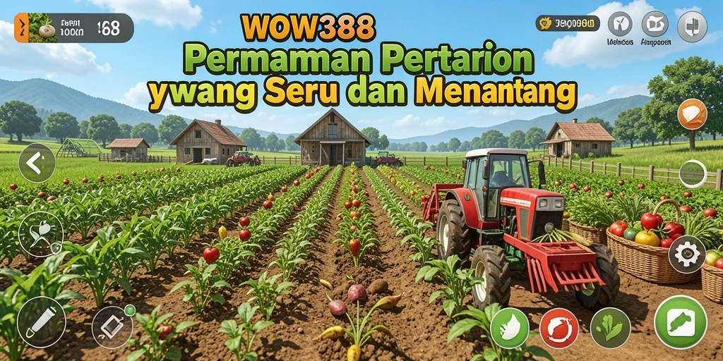 Tampilan gameplay WOW388 yang menarik dengan aktivitas pertanian.